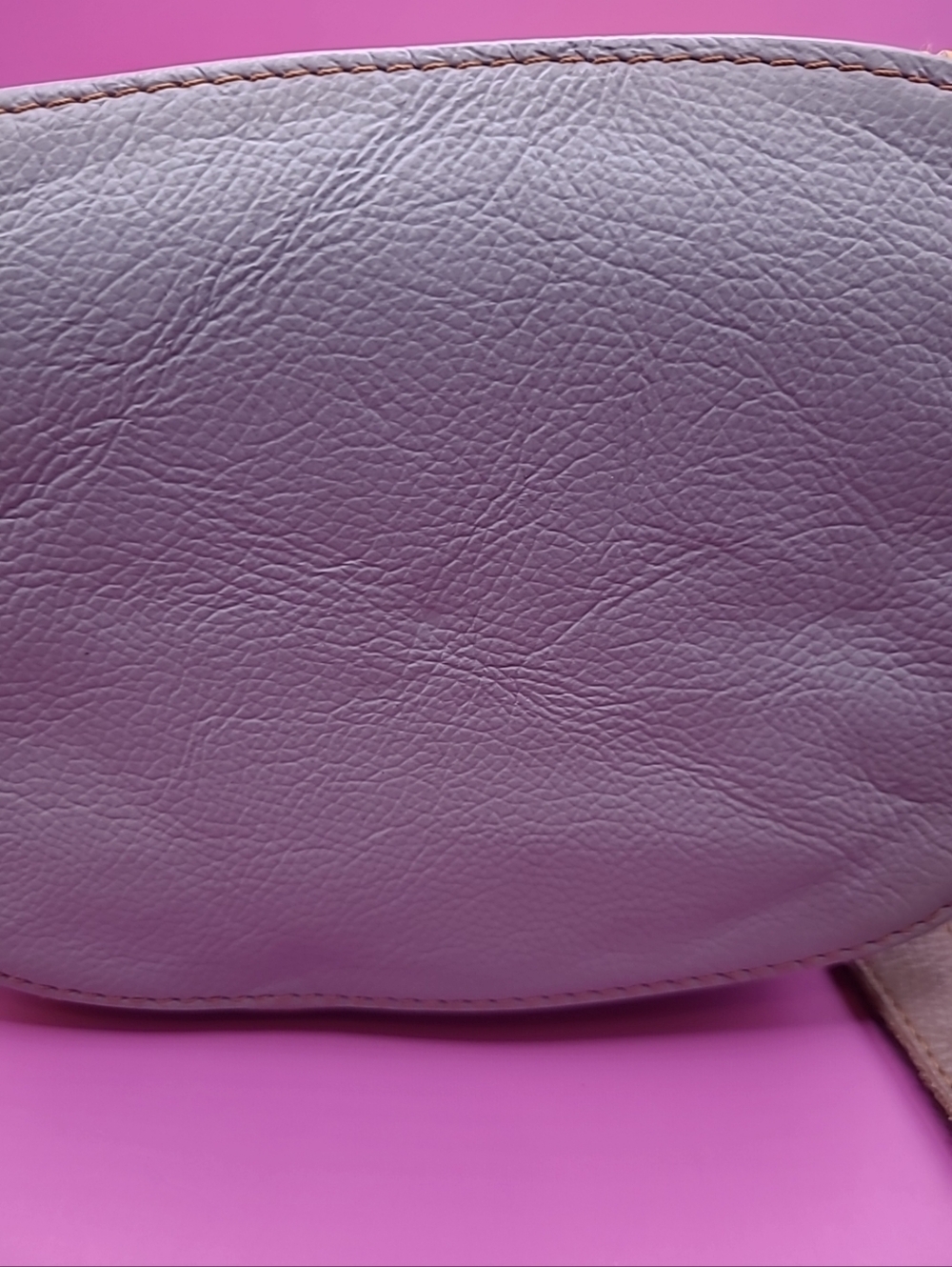 Amerileather Multicolor Panel Leather Crossbody Bag - Colorblock Red, Lavender - Picture 7 of 16
